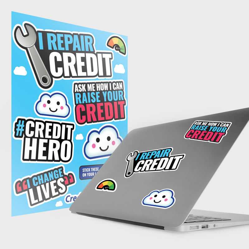 Credit Repair Cloud Sticker Sheet